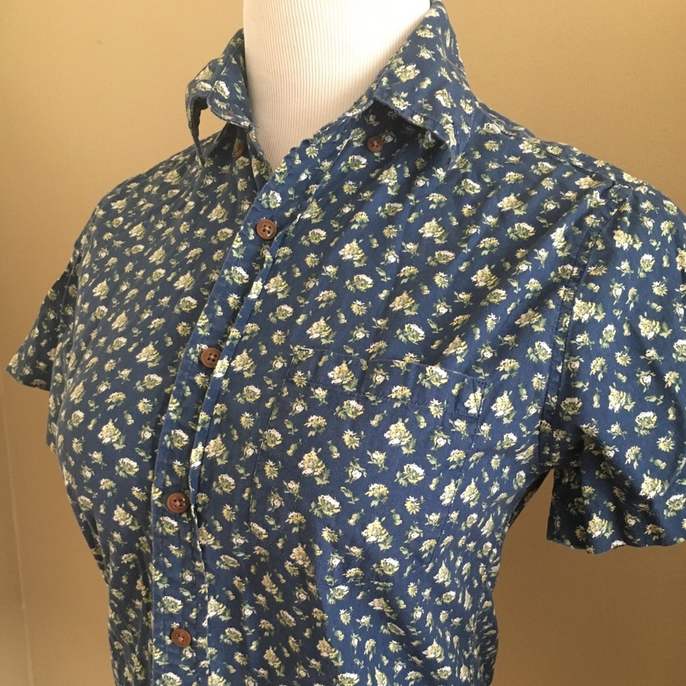 J. Crew short-sleeve flowered shirt